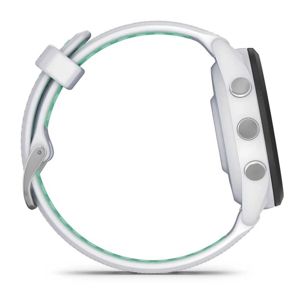 Garmin Forerunner 265S Smart Watch (Whitestone/Neo Tropic Silicone Band)