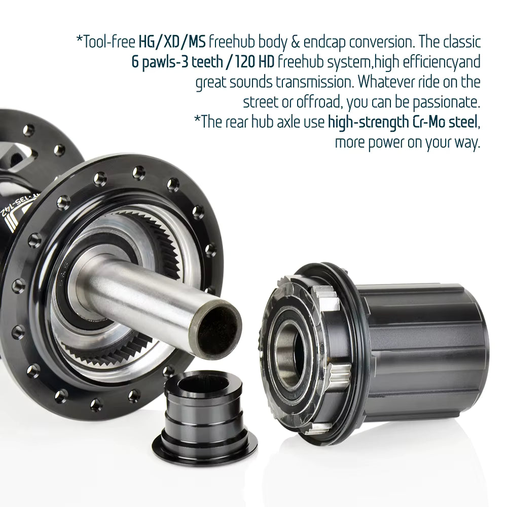 KOOZER 450 Rear Hub - QR/J-Bend/6-Bolt/HGR
