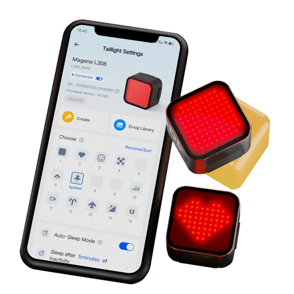 Magene L308 Intelligent Expression Tail Light - Saddle Mount