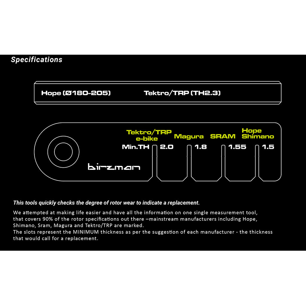Birzman Rotor Wear Indicator