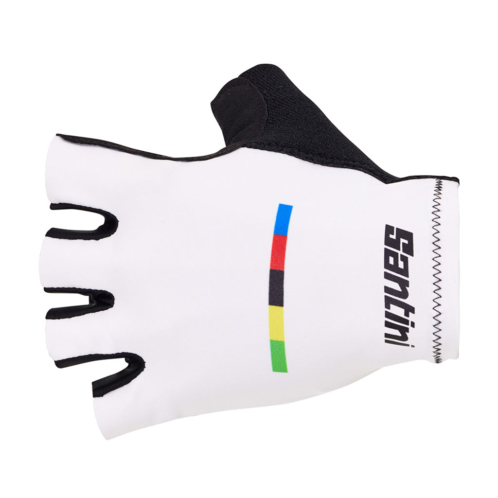 Santini UCI World Champion Gloves (White)