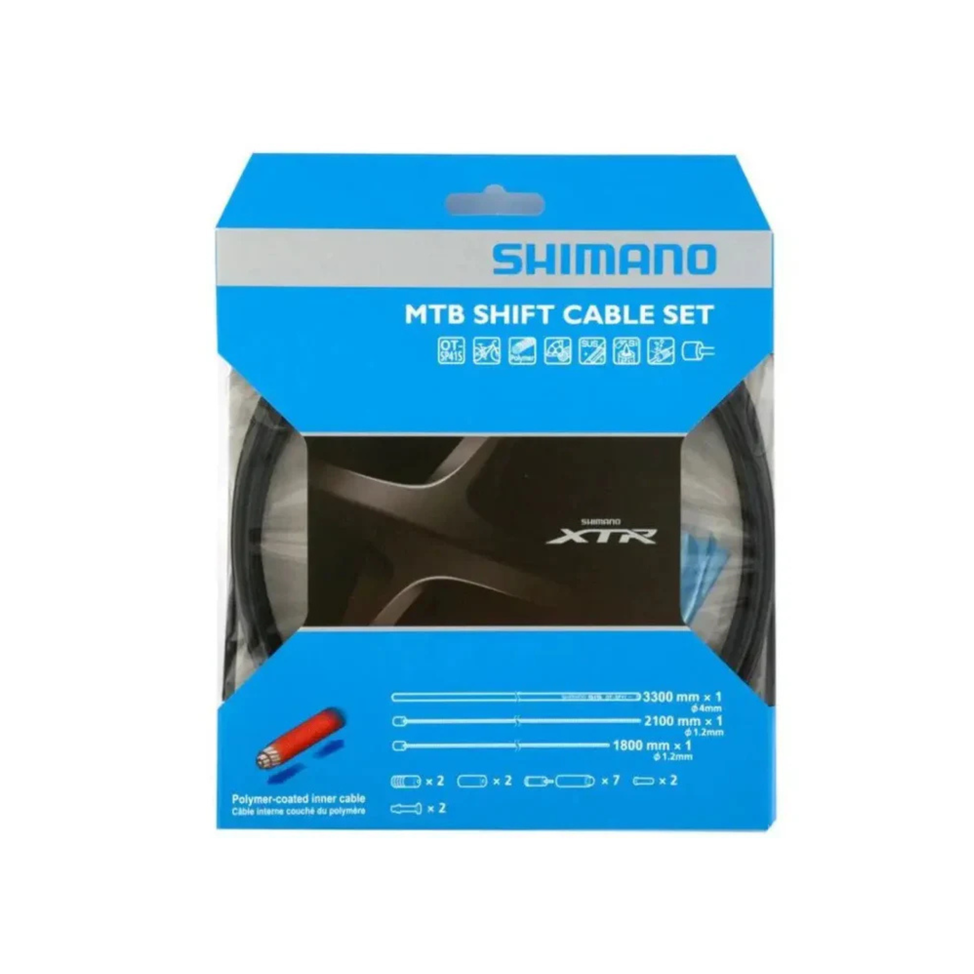 Shimano XTR Polymer Coated MTB Shift Cable Set for M9000
