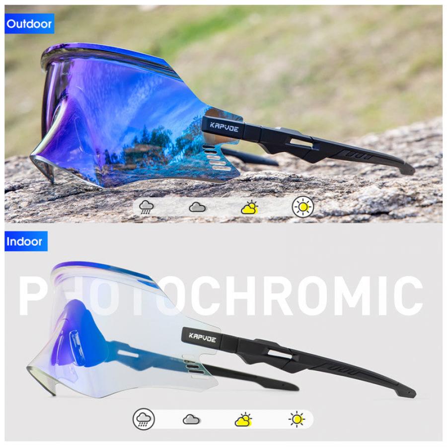 Kapvoe X2 Coloured Photochromic Sunglasses (Blue/Black)