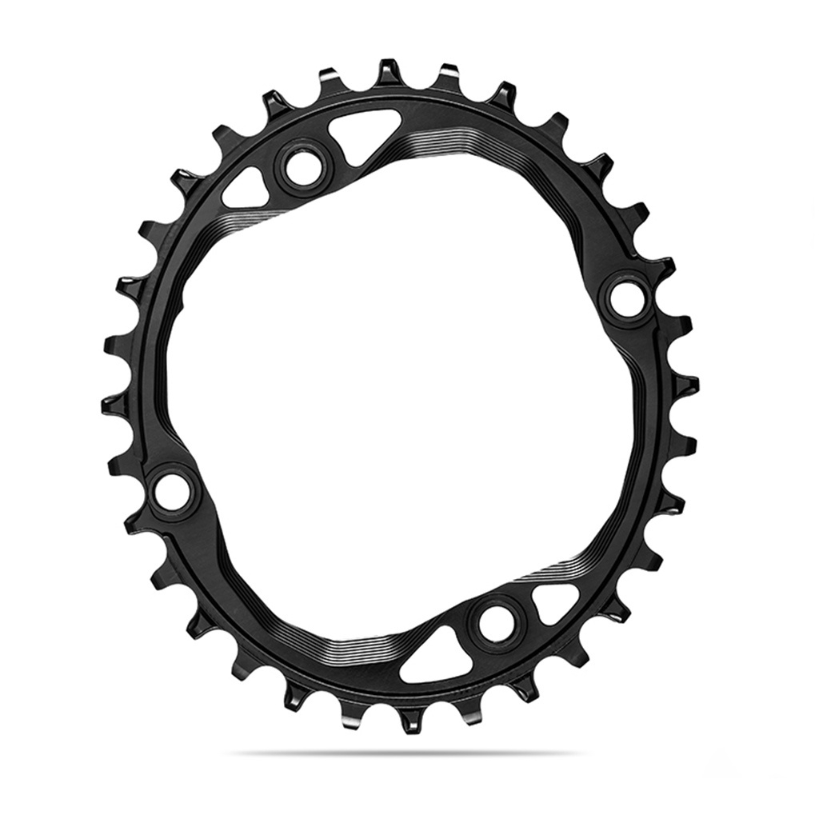 Absolute Black Oval MTB Chainring 1X Shimano 104 BCD N/W (32T/34T/36T)-Black