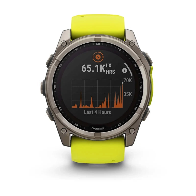 Garmin Fēnix 8 Solar Sapphire (Amp Yellow/Graphite Silicone Band)