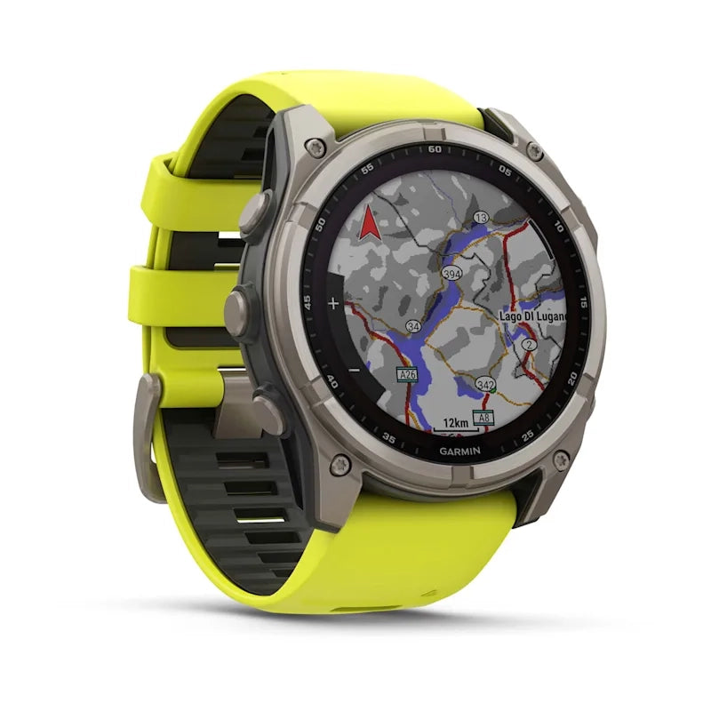 Garmin Fēnix 8 Solar Sapphire (Amp Yellow/Graphite Silicone Band)