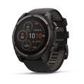 Garmin Fēnix 8 Solar Sapphire (Carbon Grey DLC Titanium with Black/pebble Grey Silicone Band)