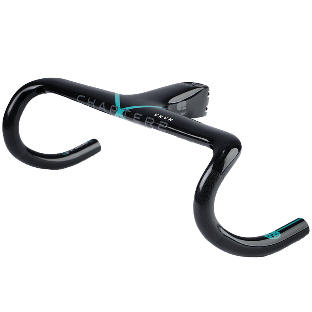 Chapter2 MANA2 Integrated Carbon Handlebar (Black/Aqua)
