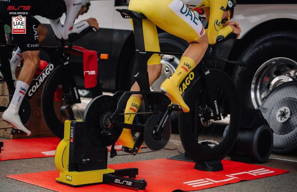 Elite Justo 2 Electromagnetic Direct Drive Smart Bicycle Trainer (Yellow)